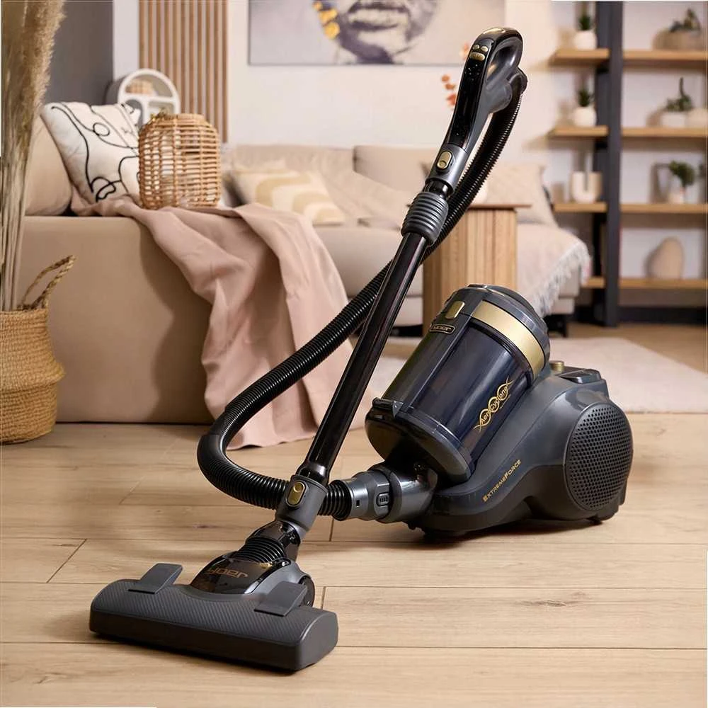 Cikloninis dulkių siurblys be maišelio 900W su HEPA filtravimu ir aromaterapija, nuotolinio valdymo pultas, 7 priedai, 10.5 m spindulys, cikloninis siurblys, HEPA dulkių siurblys, aromaterapinis siurblys