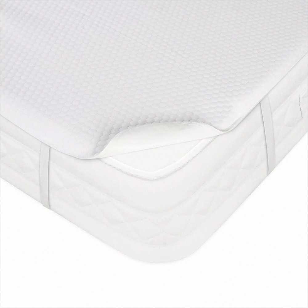 Čiužinio apsauga 90x200 cm, neperšlampamas kvėpuojantis užvalkalas, hipoalerginis barjeras, minkštas audinis, elastinės juostos kampuose, higieninis čiužinio užtiesalas