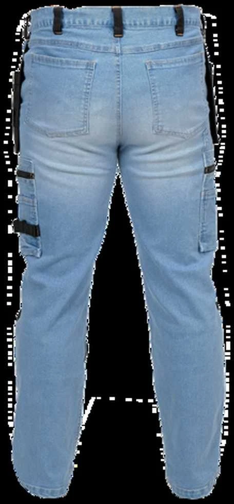 Darbinės kelnės dailidėms, džinsai, šviesiai mėlynos, L dydis, darbo kelnės su kišenėmis