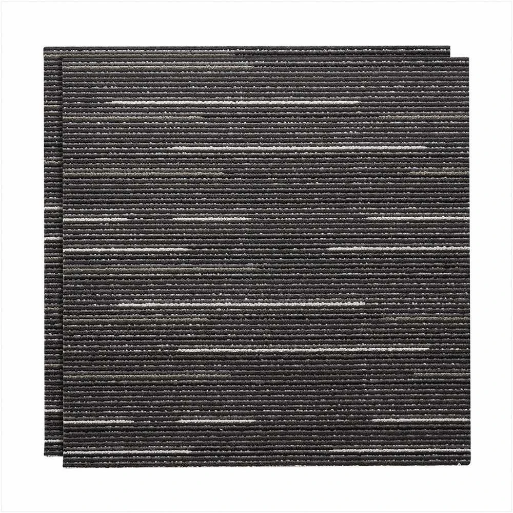 Daugkartinio naudojimo kiliminės plytelės 610x610 mm, skirtos vidaus patalpoms, svetainei, miegamajam, biurui, minkštas paminkštintas modulinis kilimas, pilka, moduliniai kiliminiai kvadratai, grindų plytelės, vidaus kiliminės plytelės