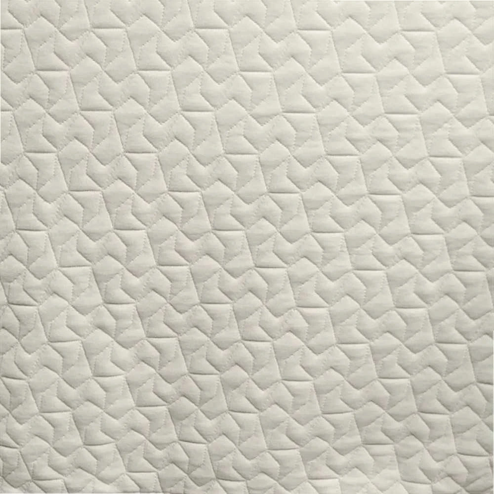 Matex Dekoratyvinė korio rašto dygsniuota lovatiesė, 170x220 cm, mikropluošto žakardinis audinis, origami dygsniavimo raštas, kreminė spalva, miegamojo aksesuaras, minkštas pledas