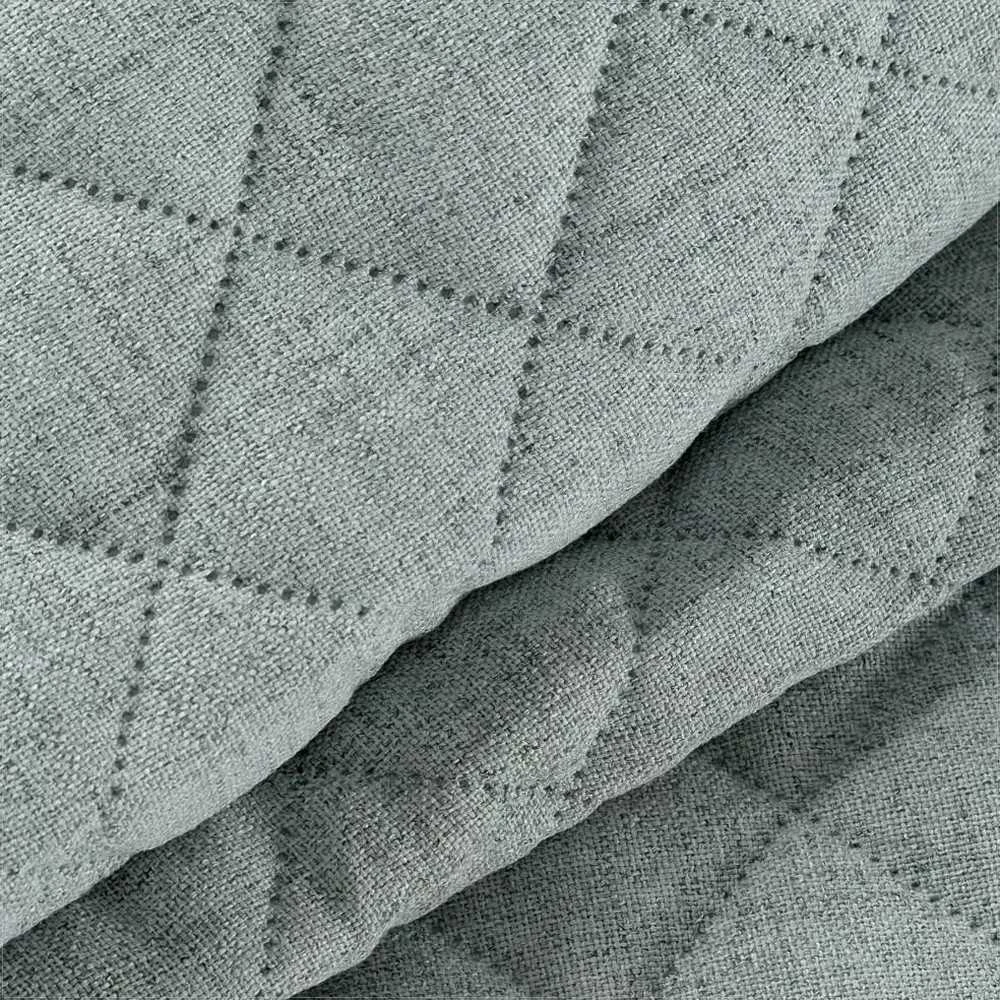 Eurofirany Dekoratyvinė lininė lovatiesė, mėtų žalios spalvos, 170x210 cm, dygsniuota lovos užtiesalas, minkšta poliesterio lovatiesė miegamajam Lovatiesė