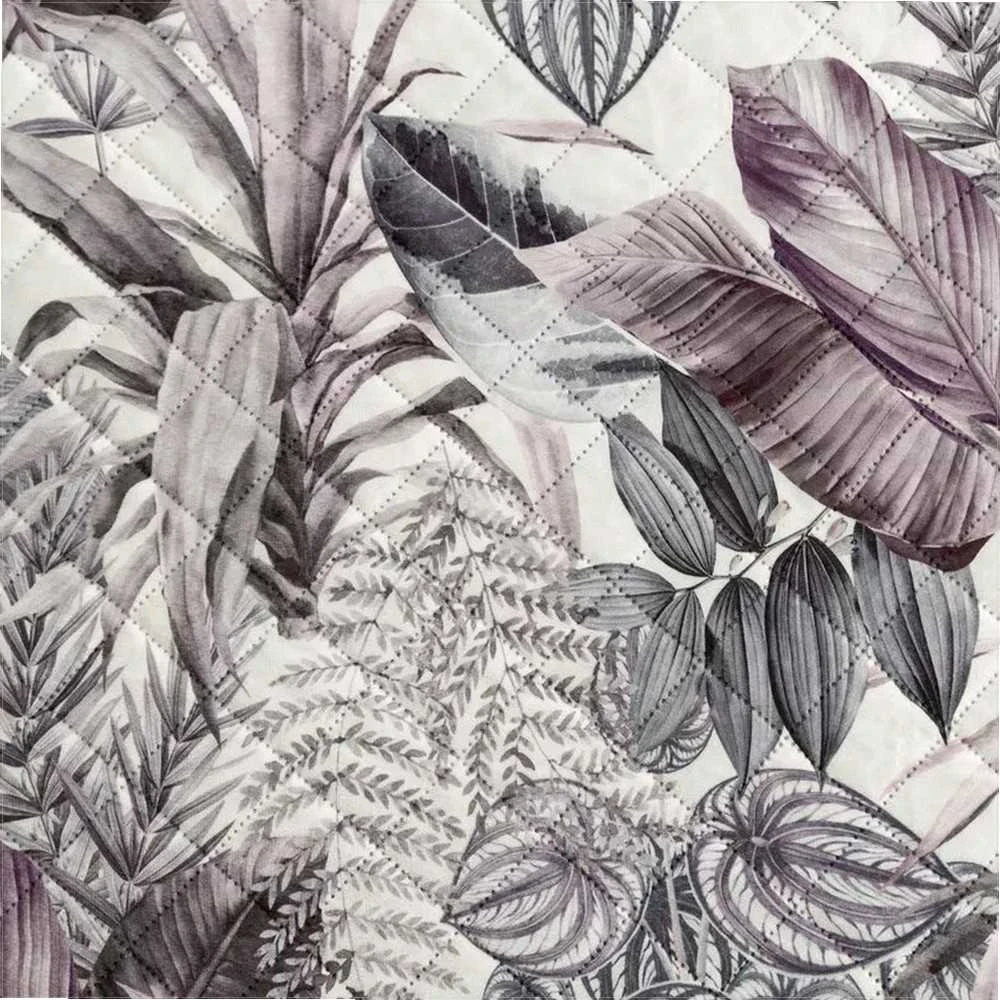 Eurofirany Dekoratyvinis pledas 220x240 cm, purpuriniai pilki lapai, velvetinė lovatiesė, minkštas miegamojo dekoras, stilingas lovos užtiesalas Lovatiesė