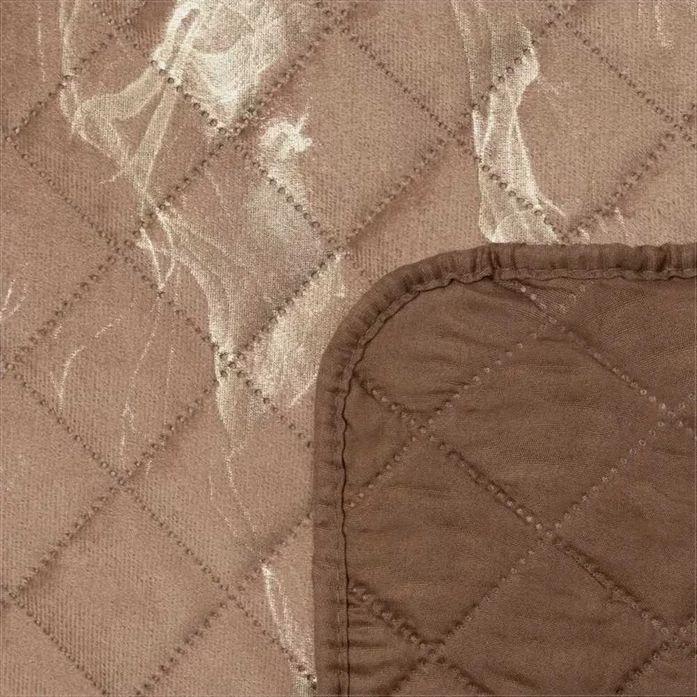 Eurofirany Dekoratyvinis užtiesalas, 200x220 cm, geometrinis aksominis lovatiesė, smėlio ir aukso spalvos užklotas, modernus miegamojo dekoras Lovatiesė