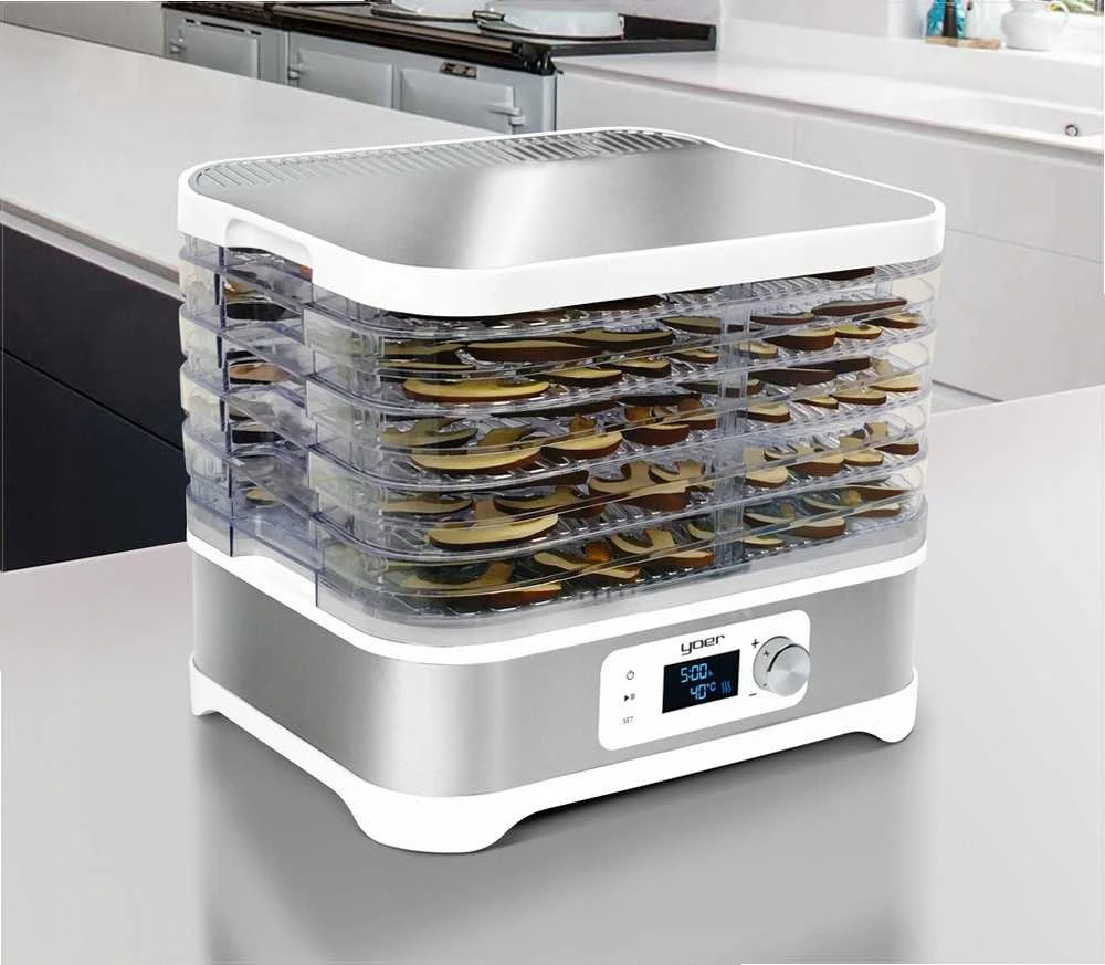 Didelis maisto džiovintuvas grybams vaisiams daržovėms, nerūdijantis plienas 450W 12L talpa, 4000 cm² džiovinimo plotas, maisto dehidratorius, daržovių džiovyklė, grybų džiovintuvas