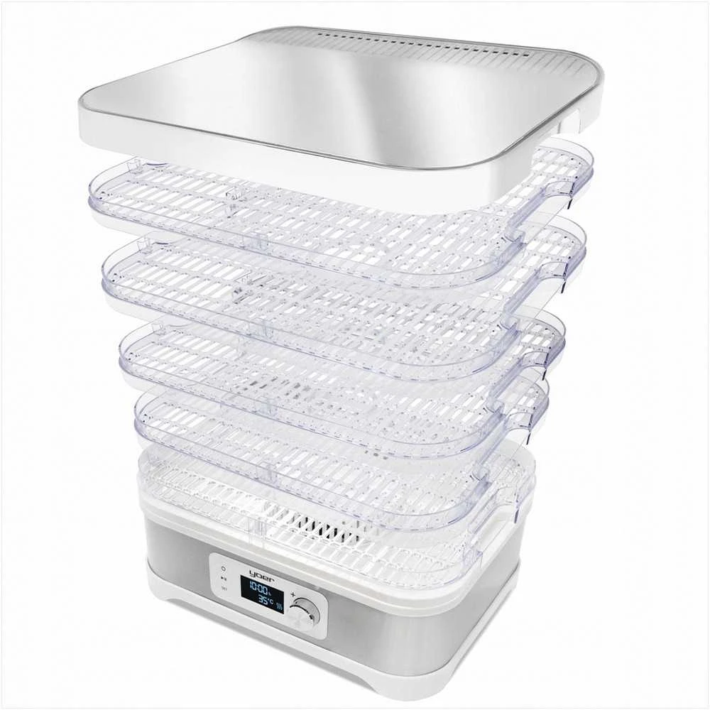 Didelis maisto džiovintuvas grybams vaisiams daržovėms, nerūdijantis plienas 450W 12L talpa, 4000 cm² džiovinimo plotas, maisto dehidratorius, daržovių džiovyklė, grybų džiovintuvas