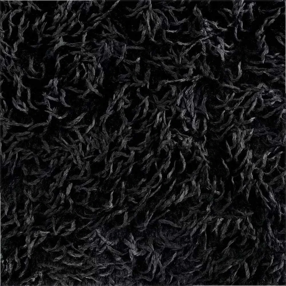 Eurofirany Dirbtinio kailio pledas, 130x170 cm, juodas pliušinis užtiesalas, 580 g/m², 100% poliesteris, jaukus lovos ar sofos užklotas, minkšta antklodė Antklodė