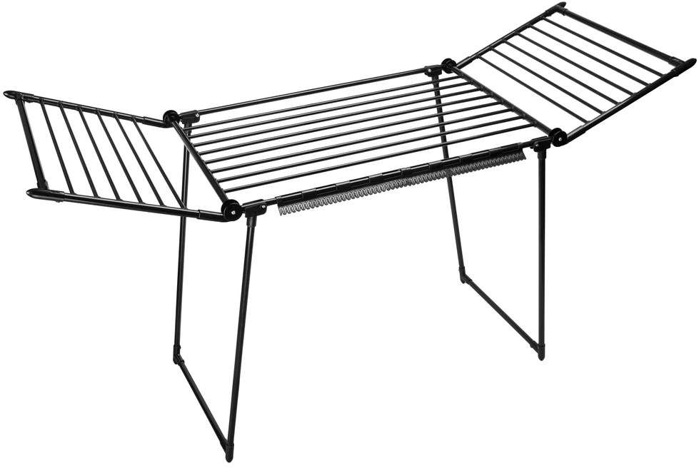 Drabužių džiovyklė Adeline, sulankstoma, juoda, plieninė, metalinė, rūbų džiovyklė