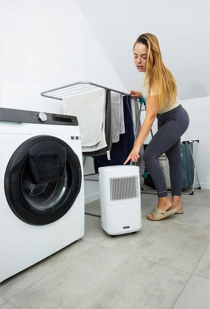 Dryo Automatinis oro sausintuvas 12L 24h namams ir skalbinių džiovinimui, tylus „trys viename“ sausintuvas su oro gryninimu ir aromaterapija, 12L drėgmės surinkėjas, 40m2 oro džiovintuvas, išmanus Wi-Fi drėgmės sugėriklis