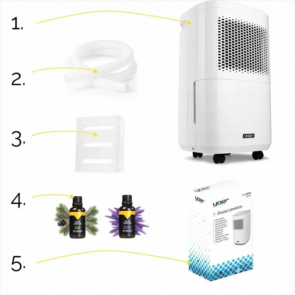 Dryo Automatinis oro sausintuvas 12L 24h namams ir skalbinių džiovinimui, tylus „trys viename“ sausintuvas su oro gryninimu ir aromaterapija, 12L drėgmės surinkėjas, 40m2 oro džiovintuvas, išmanus Wi-Fi drėgmės sugėriklis