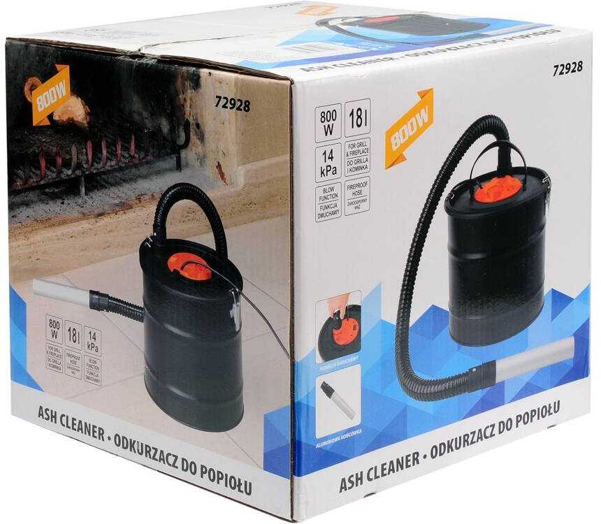 Dulkių siurblys Pelenų siurblys židiniui ir kepsninei, su HEPA filtru, 18L pelenų siurblys, 800W pelenų siurblys, židinio pelenų siurblys