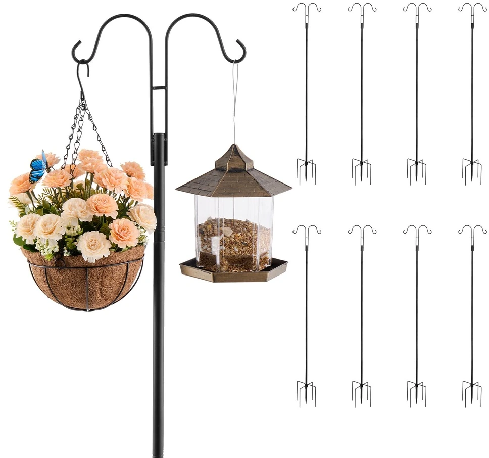 VEVOR Dvipusis paukščių maitinimo stulpas, 8 vnt