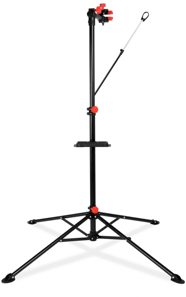 Dviračių remonto stovas, juodas, 188 cm, reguliuojamas aukštis, priežiūros stovas, dviračio surinkimo stovas, dviračių taisymo stovas, dviračių stovas