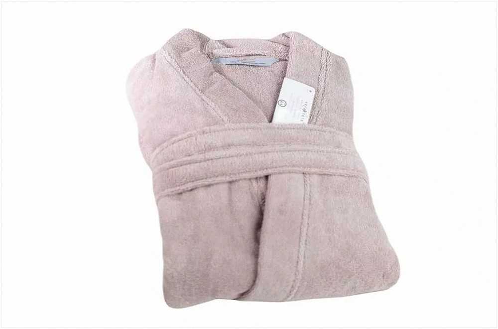 Egipto medvilnės chalatas, unisex frotinis chalatas, 450 gsm tankis, pudros rožinė spalva, lengva priežiūra be lyginimo, prabangus spa chalatas, Giza 95 verpalai, minkštas vonios chalatas