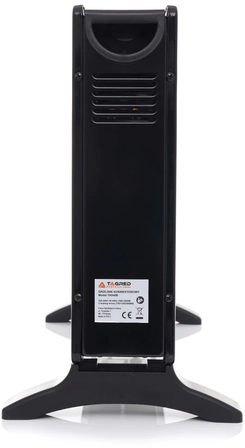Elektrinis konvekcinis šildytuvas 2000W, juodas, nešiojamas šildytuvas namams, efektyvus elektrinis radiatorius, greitai šildantis konvektorius