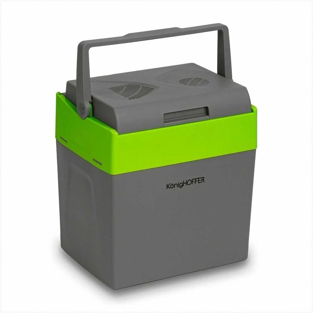Konighoffer Elektrinis nešiojamas šaldytuvas 30 l su šildymo ir vėsinimo funkcija, 12V ir 230V maitinimas, tylus veikimas, automobilinis kempingo šaldytuvas-šaltkrepšis