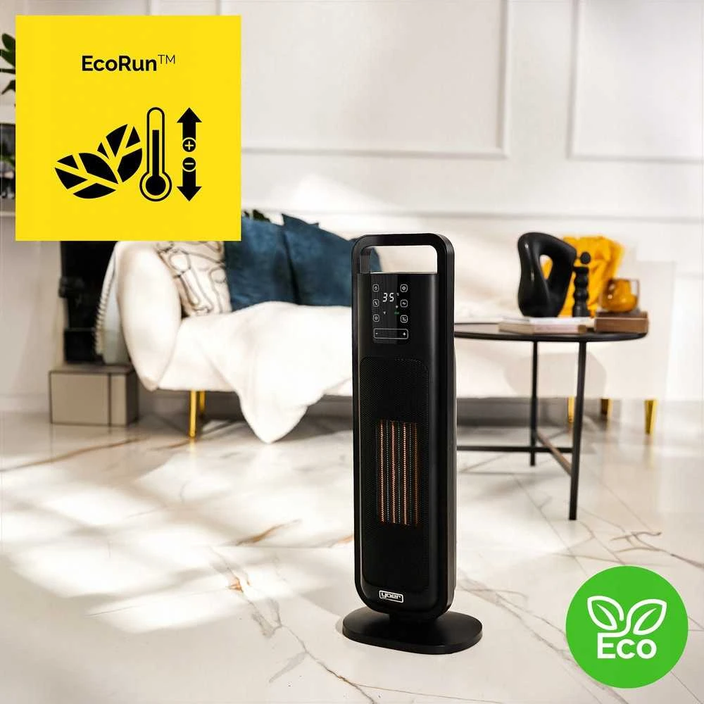 Elektrinis šildytuvas ventiliatorius su Wi-Fi valdymu namų šildymui, tylus 38 dB, 2000W osciliuojantis, išmanus šildytuvas, nešiojamas radiatorius