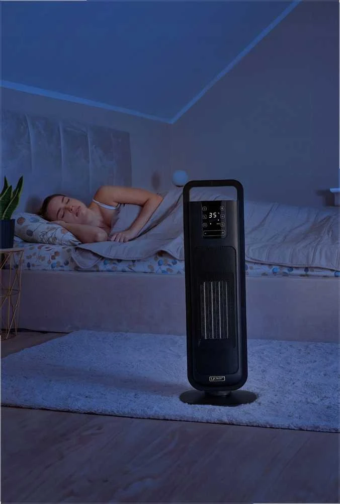 Elektrinis šildytuvas ventiliatorius su Wi-Fi valdymu namų šildymui, tylus 38 dB, 2000W osciliuojantis, išmanus šildytuvas, nešiojamas radiatorius