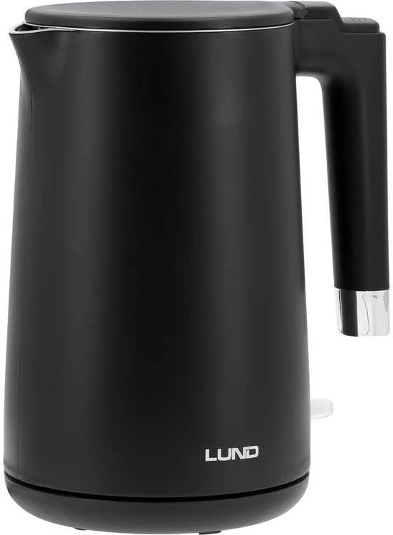 Elektrinis virdulys 1,5 l, vėsus liesti, 2200 W, belaidis virdulys, juodas elektrinis virdulys