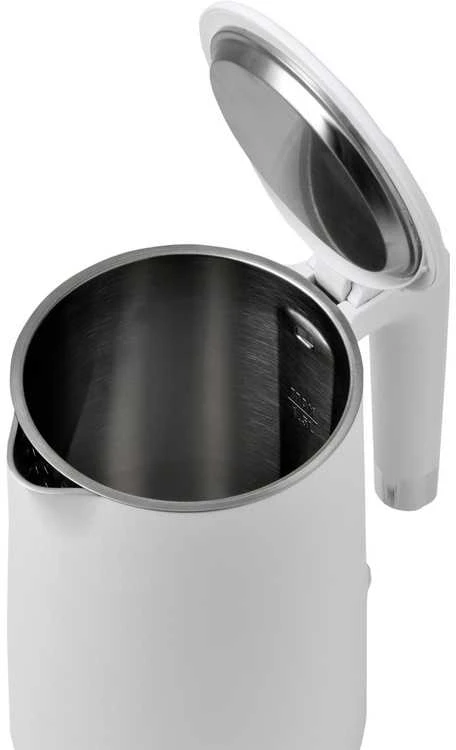 Elektrinis virdulys 1.5L, vėsus paviršius, 2200W, greitas vandens virimas, baltas virdulys