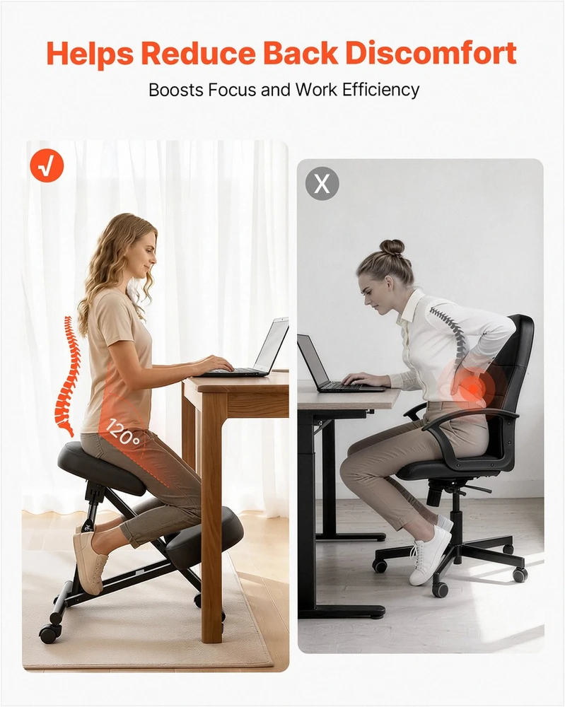 VEVOR Ergonominė kėdė su ratukais