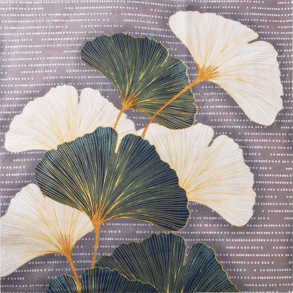 Flanelinės patalynės komplektas 180x200 cm, 100% medvilnė, šilta ir minkšta, ginkmedžio lapų raštas, užtrauktukas, rudeniui ir žiemai, miegamojo tekstilė