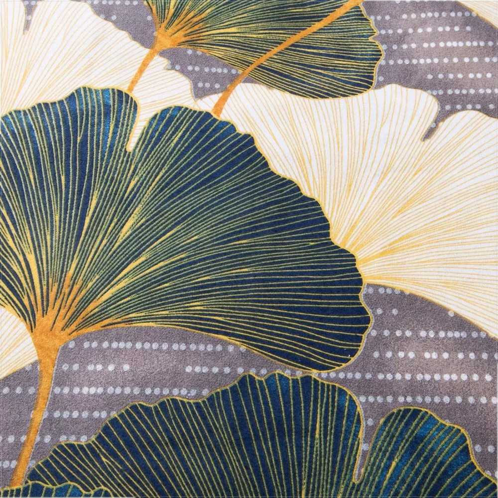 Flanelinės patalynės komplektas 180x200 cm, 100% medvilnė, šilta ir minkšta, ginkmedžio lapų raštas, užtrauktukas, rudeniui ir žiemai, miegamojo tekstilė