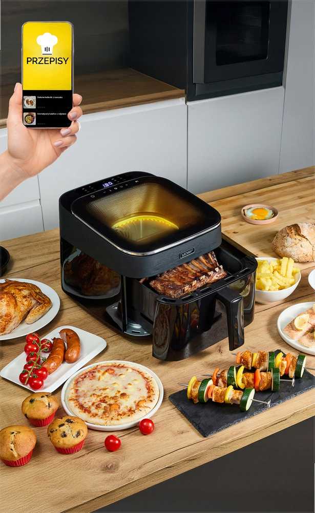 Fryvision Karšto oro gruzdintuvė 6.5L sveikam gaminimui, didelė galia 1700W, didelis stebėjimo langas, 12 programų, gruzdintuvė be aliejaus, daugiafunkcinė krosnelė, virtuvės kombainas