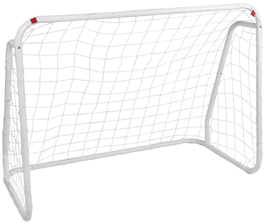 Futbolo vartai 2 vnt., balti, plieno rėmas, vaikams, sodui, mini futbolo vartai, lauko vartai