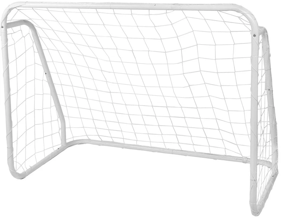 Futbolo vartai 2 vnt., balti, plieno rėmas, vaikams, sodui, mini futbolo vartai, lauko vartai