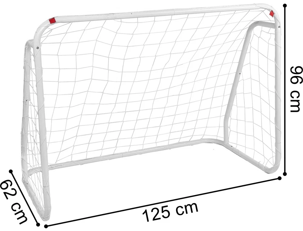 Futbolo vartai 2 vnt., balti, plieno rėmas, vaikams, sodui, mini futbolo vartai, lauko vartai