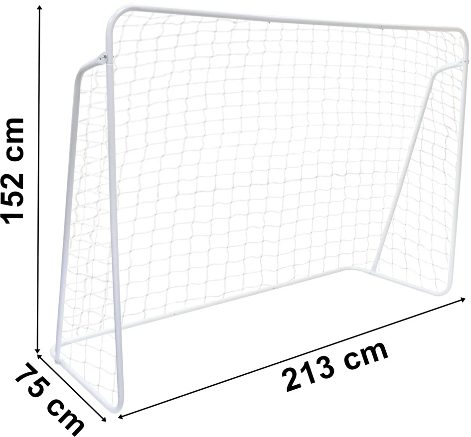 Futbolo vartai 2.13x1.52 m, balti, vaikams, sodui, kiemo futbolo vartai, mini futbolo vartai