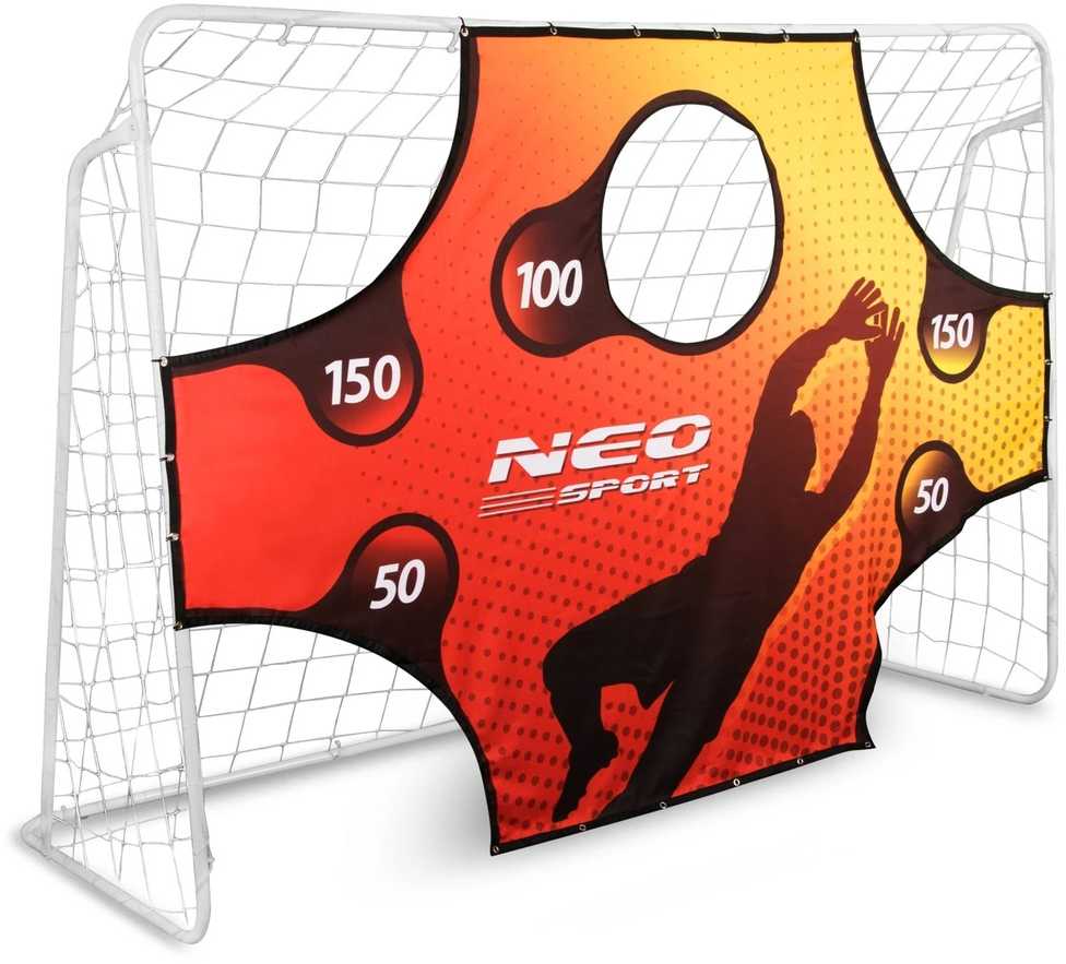 Futbolo vartai 245x155x80cm su taikinio kilimėliu, didelio dydžio, lauko futbolo vartai, vaikiški futbolo vartai