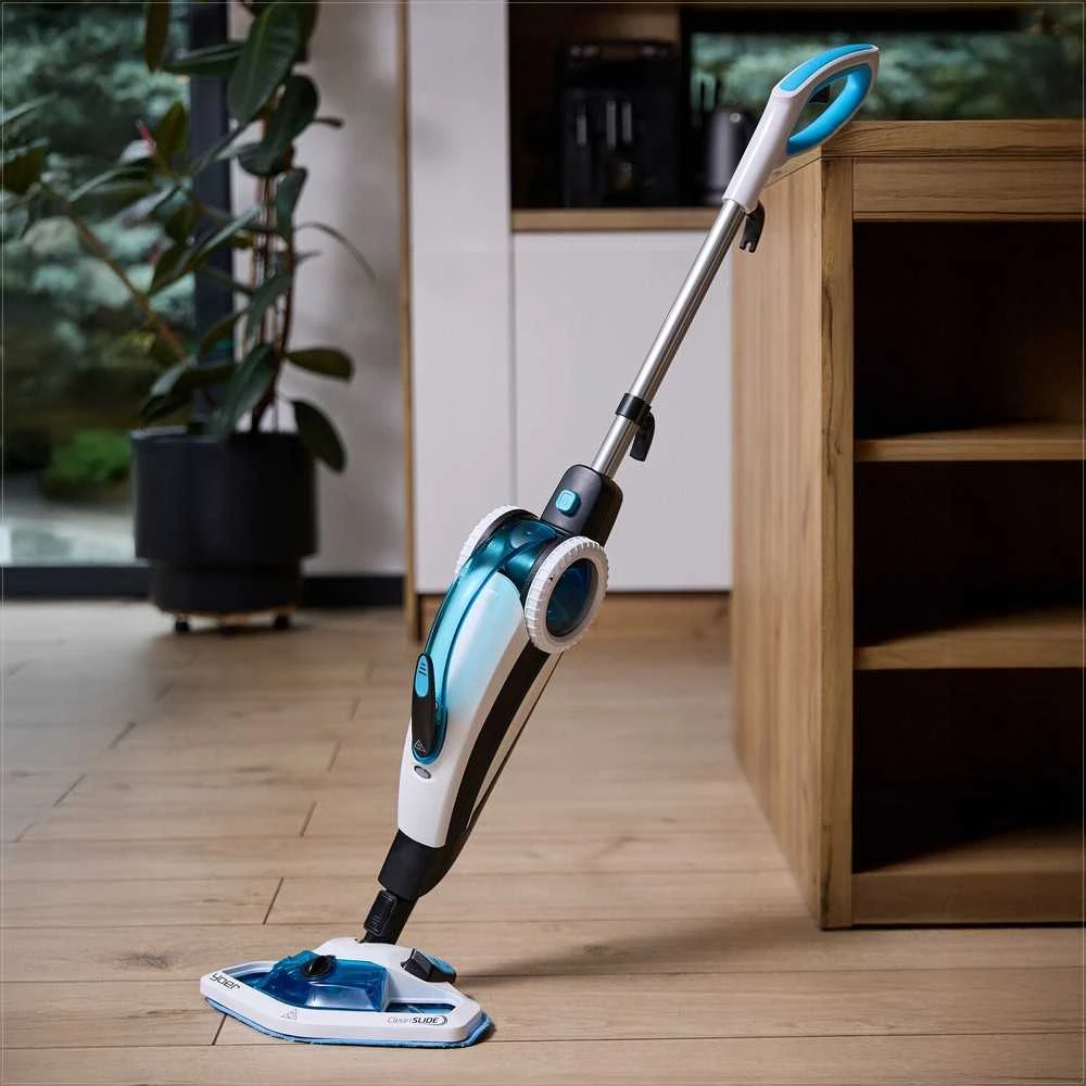 Garinis mopas ir rankinis garintuvas 2-in-1 giliam valymui, 1600W didelė galia, 15 sekundžių įkaitimas, 25 minučių veikimo laikas, garinis valytuvas, grindų plovimo įrenginys
