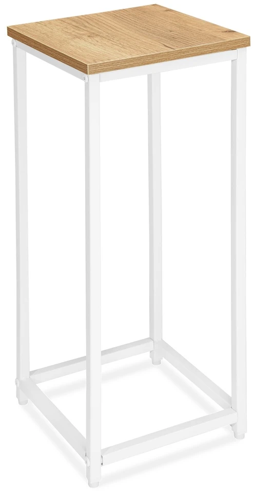 Gėlių stovas 63 cm, baltas, metalinis, augalų stovas, kambarinis, gėlėms eksponuoti, vazonams, dekoratyvinis