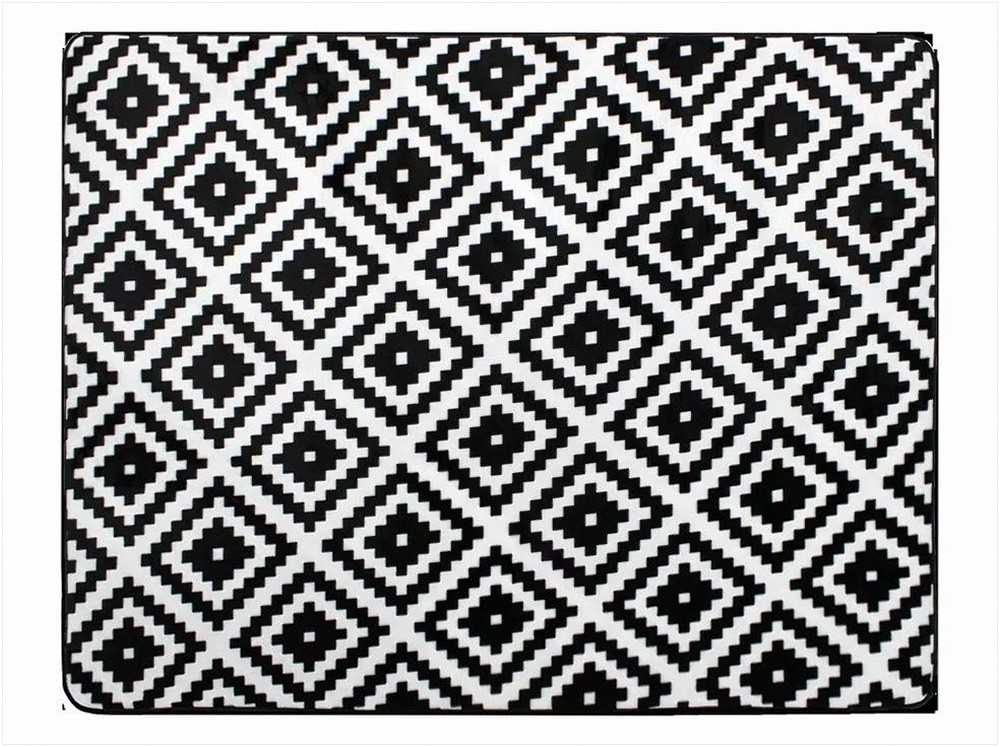 Geometrinis juodai baltas medvilninis rankšluostis, ypač sugeriantis greitai džiūstantis vonios rankšluostis, kompaktiškas kelioninis rankšluostis, Oeko-Tex sertifikuotas aksesuaras, minkšta tekstilė