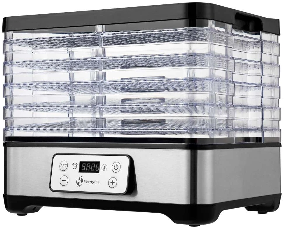 Grybų ir vaisių džiovyklė, 280W, reguliuojama temperatūra, 5 padėklai, maisto dehidratatorius, džiovintuvas