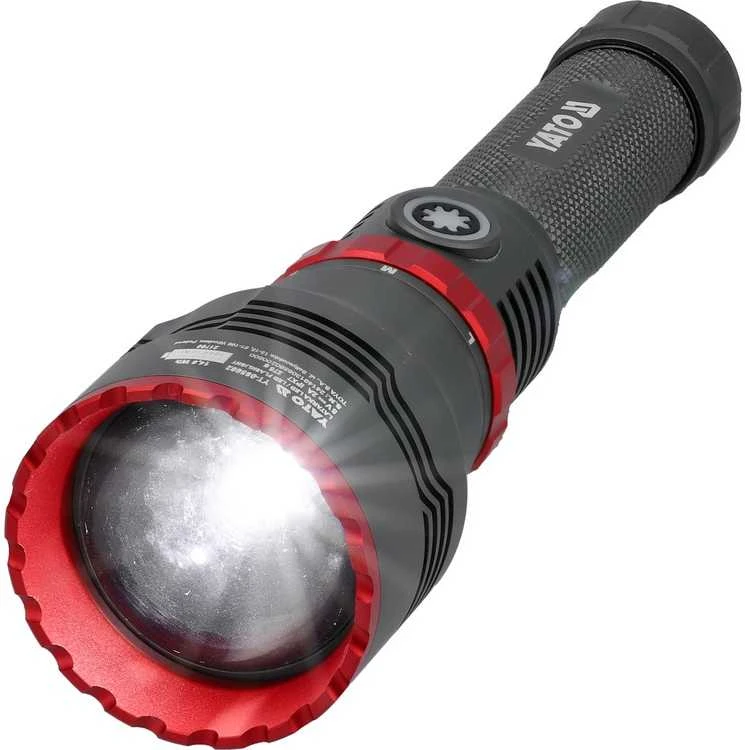 Įkraunamas 10W LED žibintuvėlis, 1000lm ryškumas, vandeniui atsparus žibintuvėlis, rankinis žibintuvėlis, LED žibintas