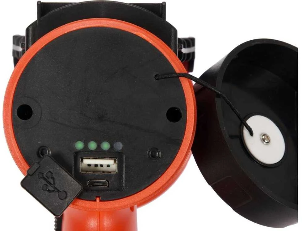 Įkraunamas pistoletas-prožektorius 15W, 1200LM, IP68, 250m, power bank, portatyvinis prožektorius