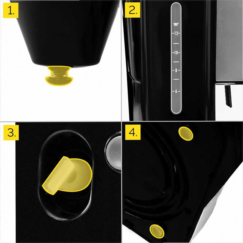 Infuso Kavos aparatas 2 in 1 su karšto vandens dozatoriumi kavai ir arbatai, 1900W, 1.8L vandens talpa, 24h laikmatis, lašelinis kavos virimo aparatas, elektrinis virdulys
