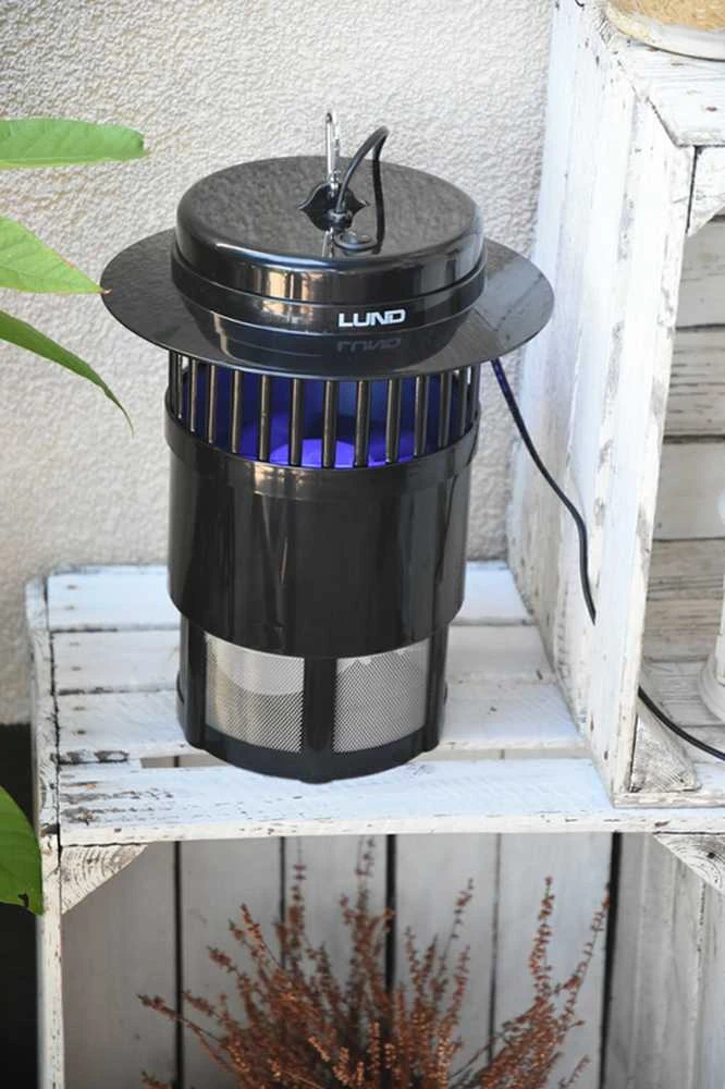 Insekticidinė lempa su ventiliatoriumi, UV-A 20W, uodų, musių, vapsvų, kandžių gaudyklė, 25m2 aprėptis