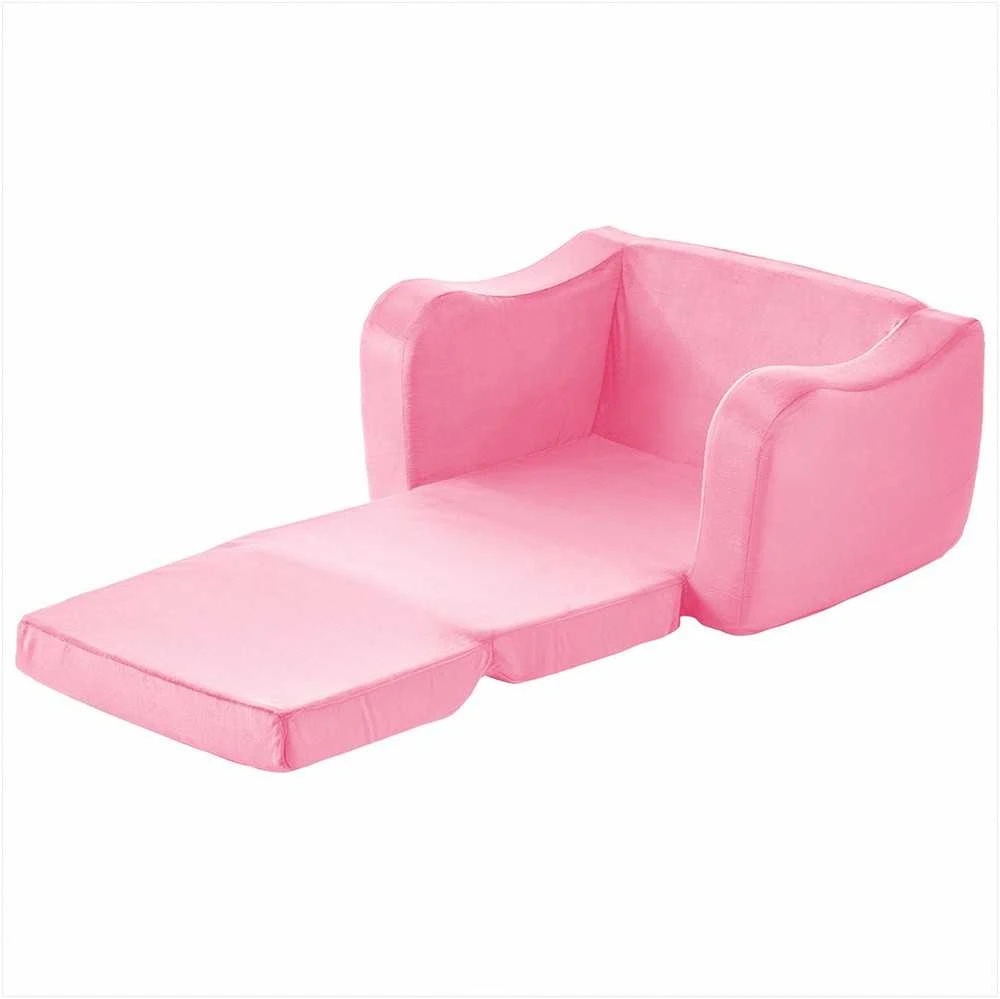 Išlankstoma vaikiška sofa žaidimams ir poilsiui, itin plati sėdynė, minkšti porankiai, transformuojama sofa mažyliams, išlankstoma vaikiška kušetė