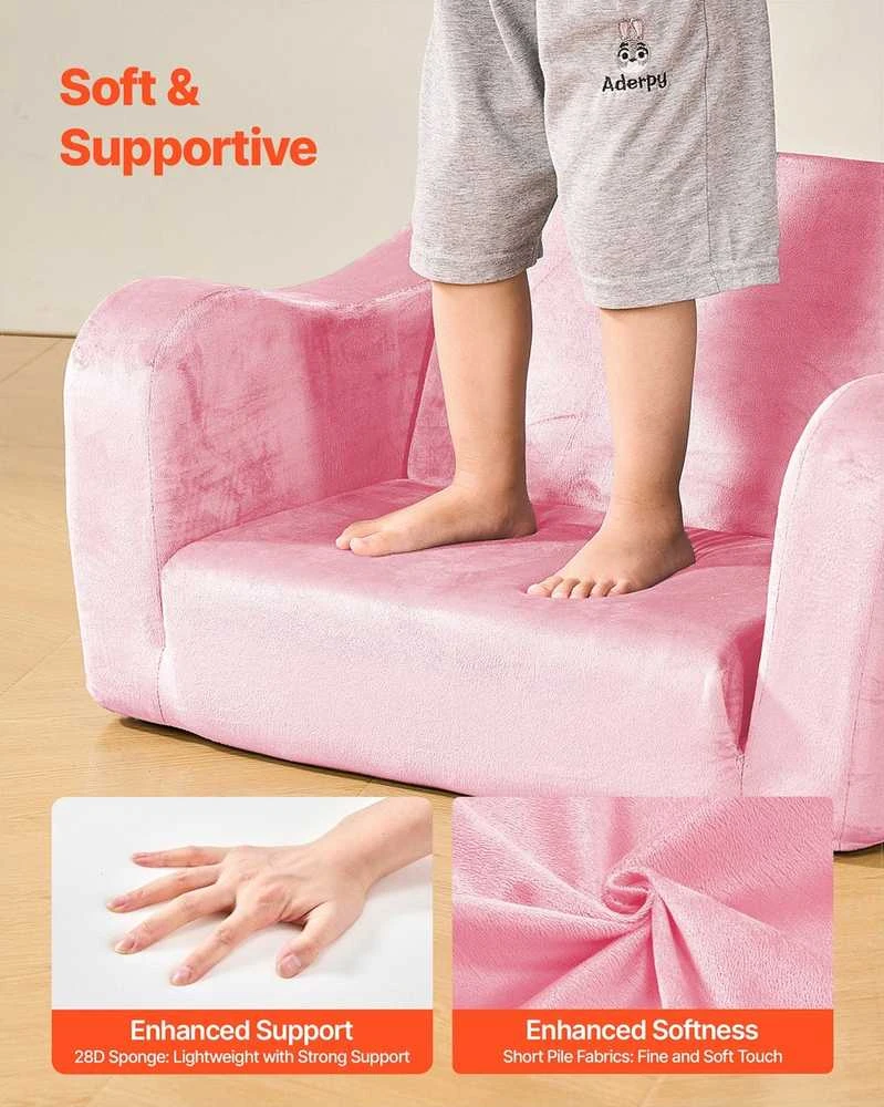 Išlankstoma vaikiška sofa žaidimams ir poilsiui, itin plati sėdynė, minkšti porankiai, transformuojama sofa mažyliams, išlankstoma vaikiška kušetė