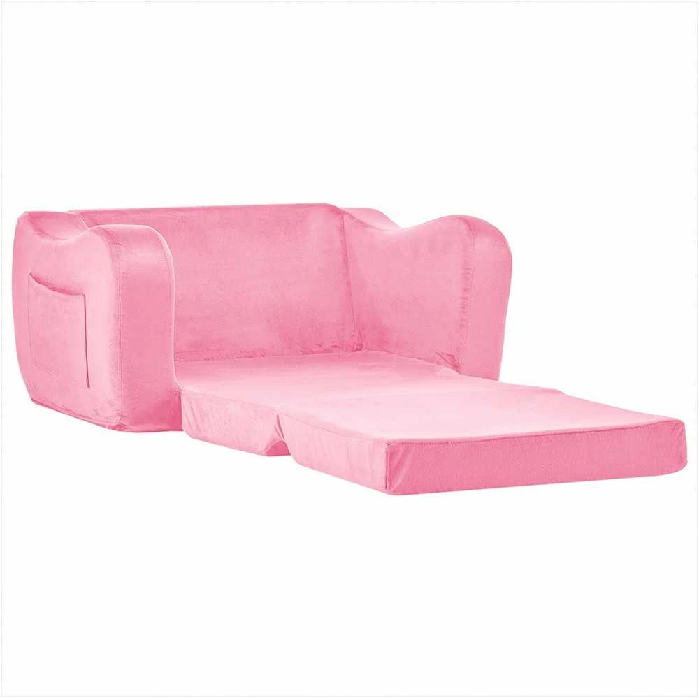 Išlankstoma vaikiška sofa žaidimams ir poilsiui, itin plati sėdynė, minkšti porankiai, transformuojama sofa mažyliams, išlankstoma vaikiška kušetė