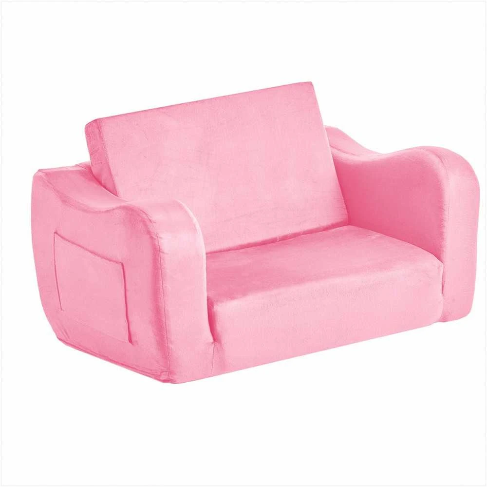 Išlankstoma vaikiška sofa žaidimams ir poilsiui, itin plati sėdynė, minkšti porankiai, transformuojama sofa mažyliams, išlankstoma vaikiška kušetė