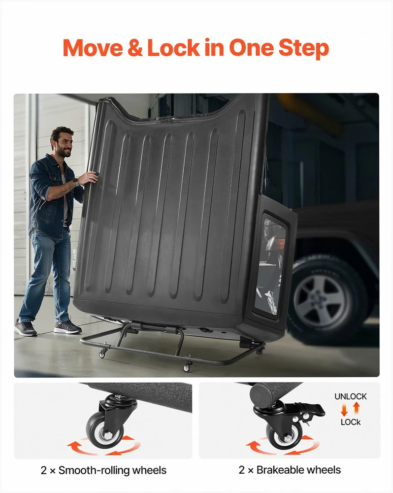 VEVOR Judamas kieto stogo vežimėlis Jeep Wrangler