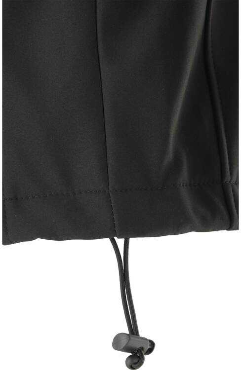Juoda Softshell striukė su gobtuvu, 2XL dydis, vandeniui atspari striukė, orui laidi striukė, darbo striukė