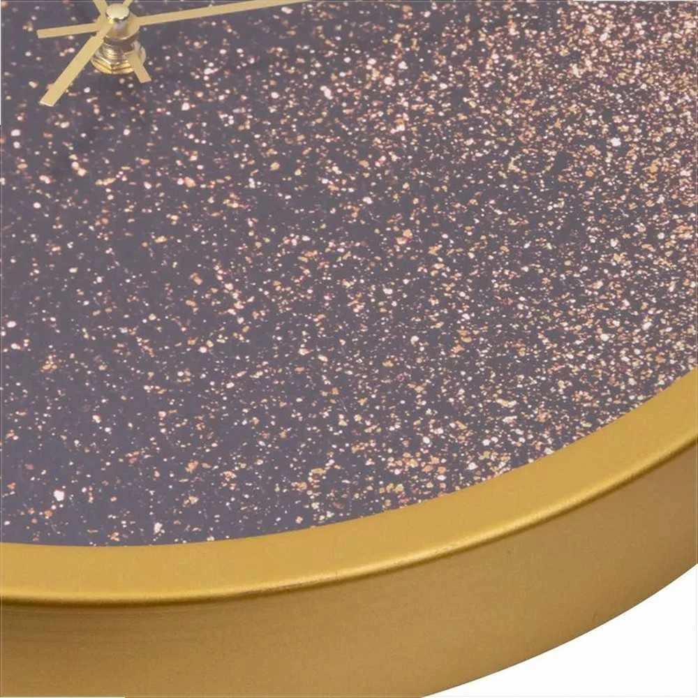 Eurofirany Juodas dekoratyvinis sieninis laikrodis, 60 cm pločio, 5 cm gylio, 60 cm aukščio, veikiantis su baterijomis, geležies ir MDF rėmas su stiklu, modernus interjero akcentas