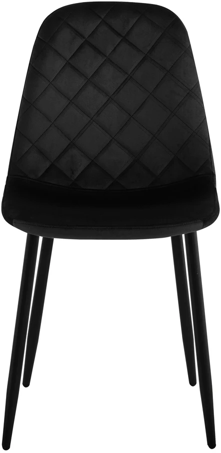 Juodo aksomo kėdė su metalinėmis kojomis, modernaus dizaino, 83 cm aukščio, valgomojo, svetainės, darbo kėdė