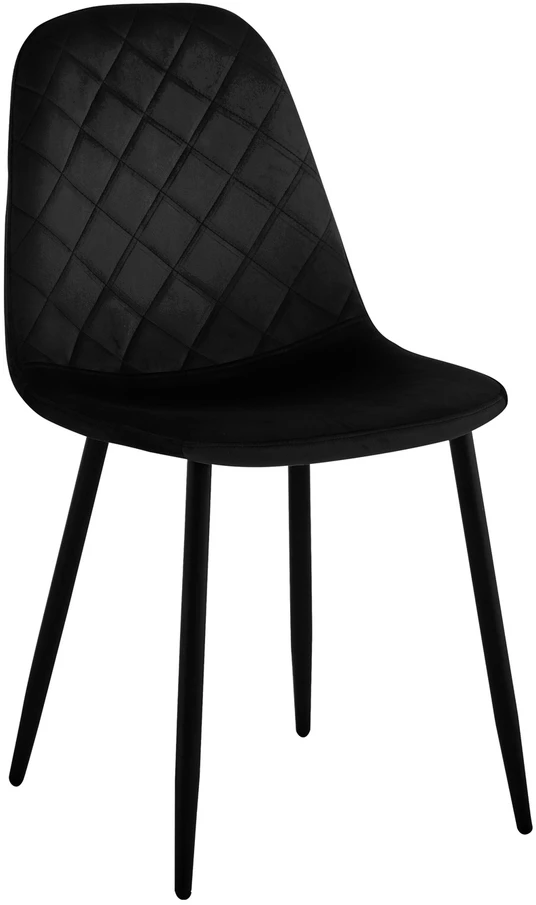 Juodo aksomo kėdė su metalinėmis kojomis, modernaus dizaino, 83 cm aukščio, valgomojo, svetainės, darbo kėdė